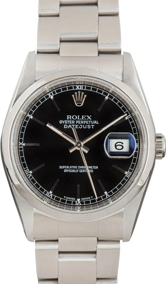 Cheapest Rolex Datejust 16200 Black Dial 36mm 1998 - Image 2