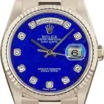 Cheapest Supreme Rolex Day-Date 18239 Lapis Diamond White Gold