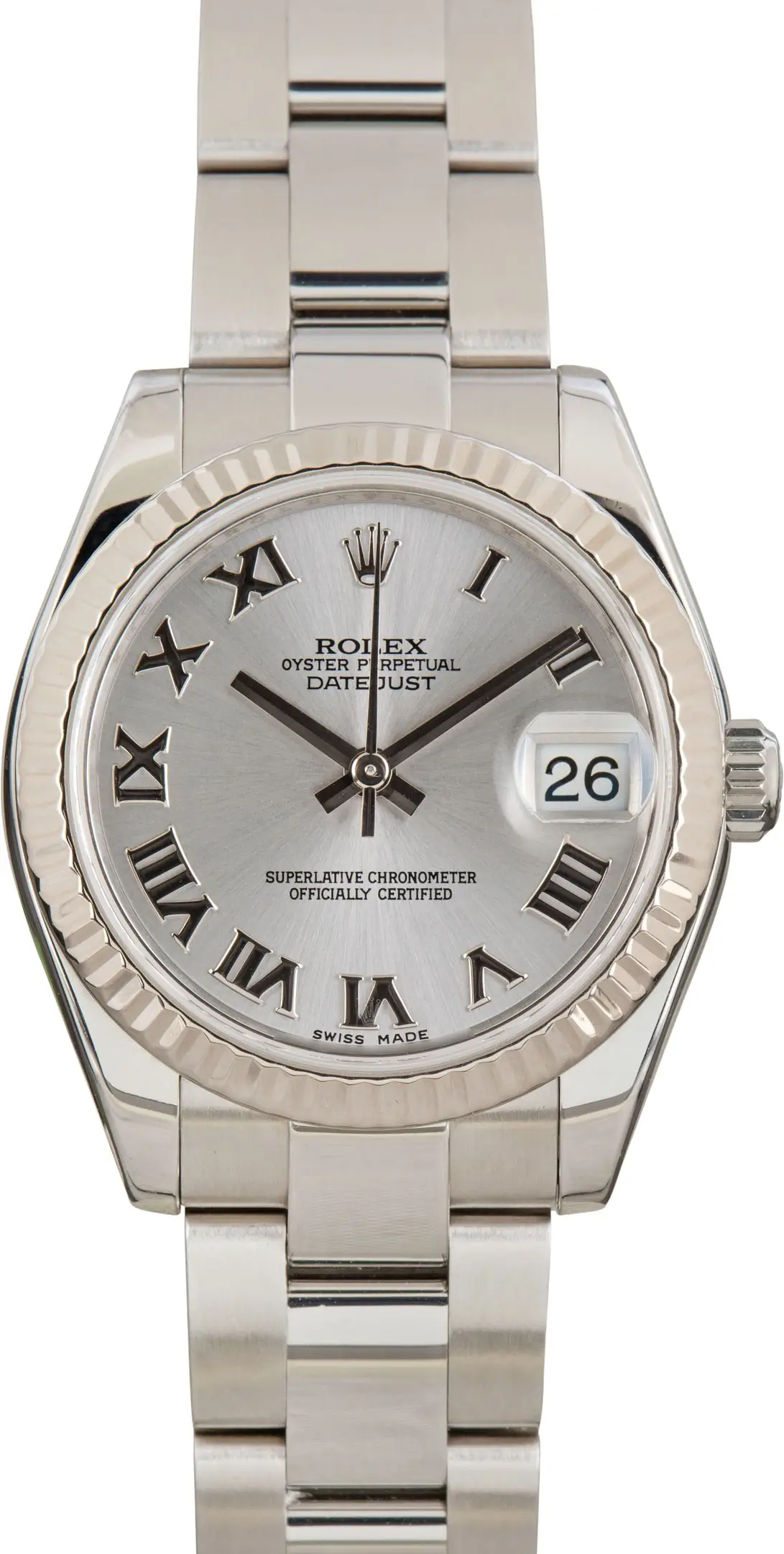 zUsed-Rolex-Datejust-31-178274-Roman-Dial-SKU182003 Cheapest Rolex Datejust 31 Rhodium Roman 178274 Supreme Clone - Image 1
