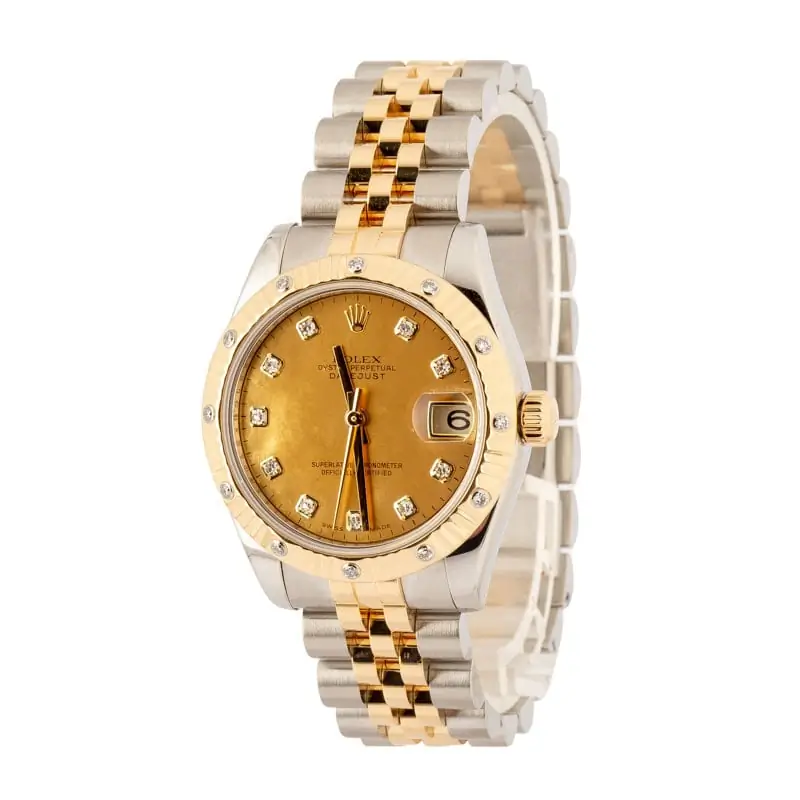 Cheapest Supreme Rolex Datejust 31 Champagne MOP Diamond Watch
