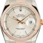 Cheapest Rolex Datejust 116201 Silver Dial 36mm Steel Rose Gold