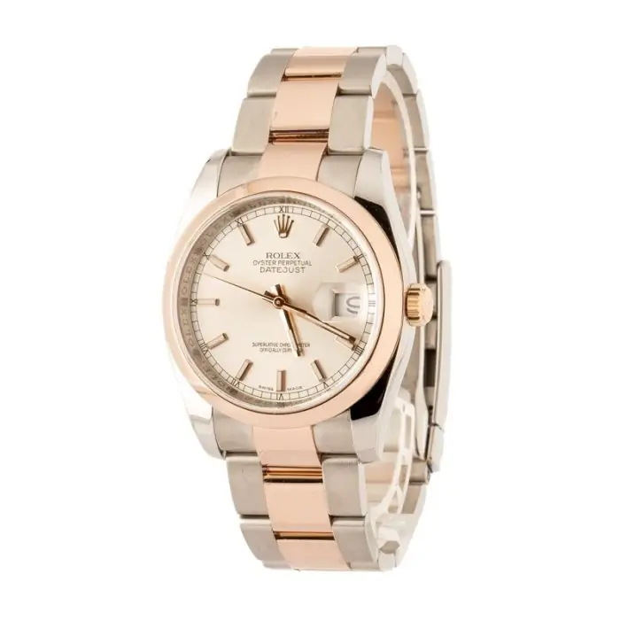 Cheapest Rolex Datejust 116201 Silver Dial 36mm Steel Rose Gold - Image 3
