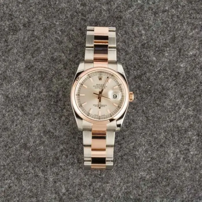 Cheapest Rolex Datejust 116201 Silver Dial 36mm Steel Rose Gold - Image 6