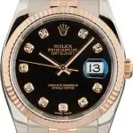 Clean Factory Supreme Rolex Datejust 36 116231 Black Diamond