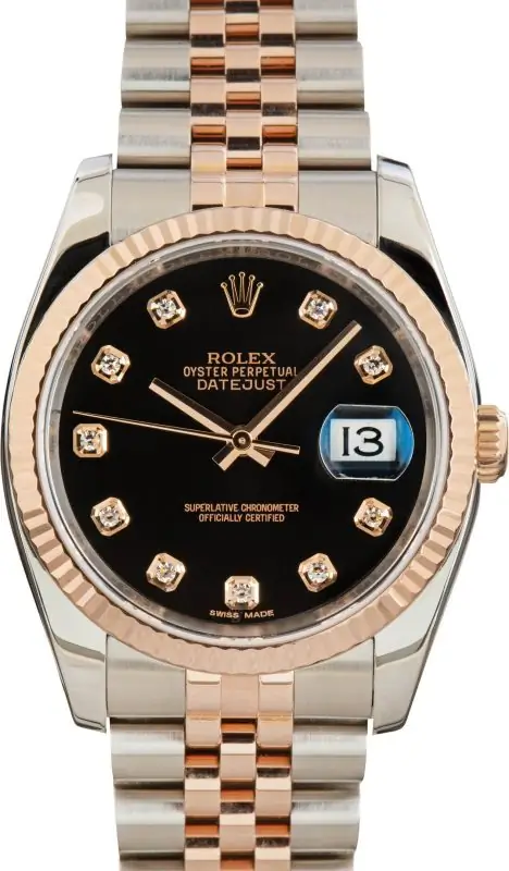 Clean Factory Supreme Rolex Datejust 36 116231 Black Diamond