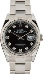 Clean Factory Supreme Rolex Datejust 126234 Black Diamond Dial