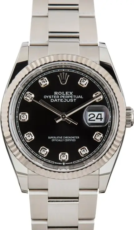 Clean Factory Supreme Rolex Datejust 126234 Black Diamond Dial