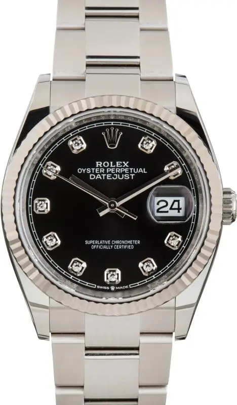 Clean Factory Supreme Rolex Datejust 126234 Black Diamond Dial