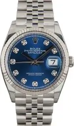 Cheapest Rolex Datejust 36 Blue Diamond Dial Stainless Steel