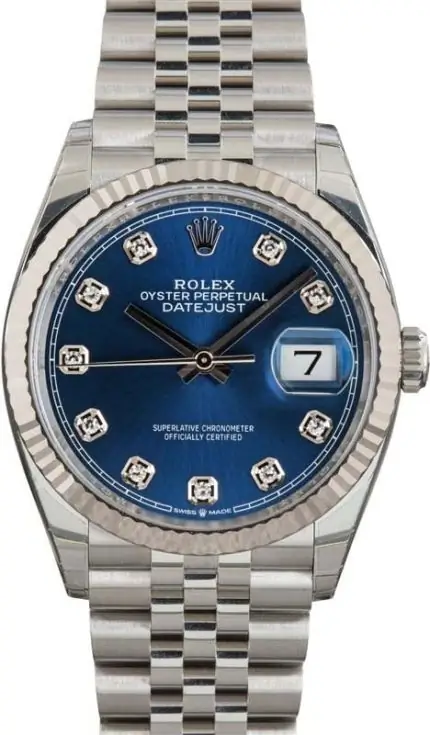 Cheapest Rolex Datejust 36 Blue Diamond Dial Stainless Steel