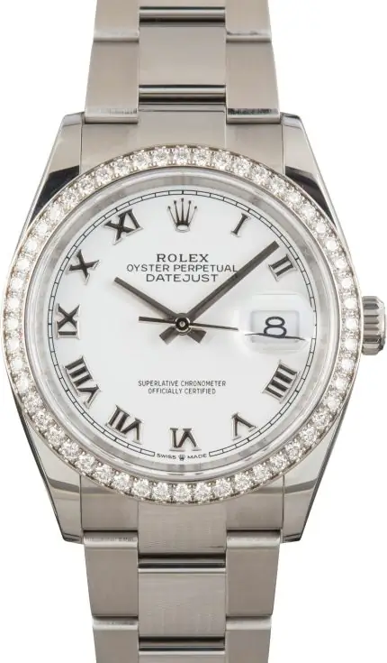 Clean Factory Supreme Rolex Datejust 126284 White Roman Dial