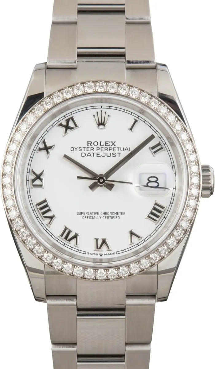 Clean Factory Supreme Rolex Datejust 126284 White Roman Dial - Image 2