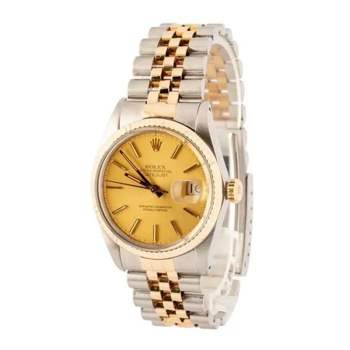 Cheapest Rolex Datejust 36 Champagne Dial Steel Gold 16013 - Image 3