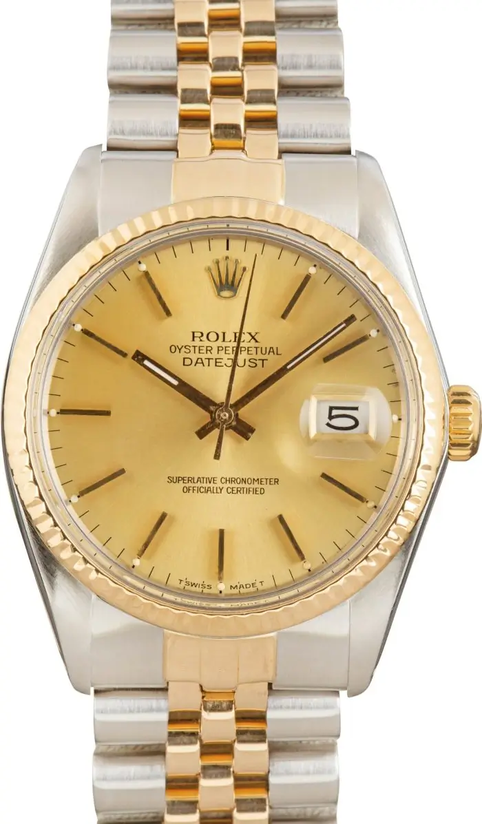Cheapest Preowned Rolex Datejust 36 16013 Champagne Dial - Image 2