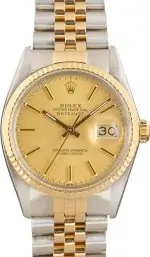 Cheapest Rolex Datejust 36 16013 Champagne Index Dial Watch