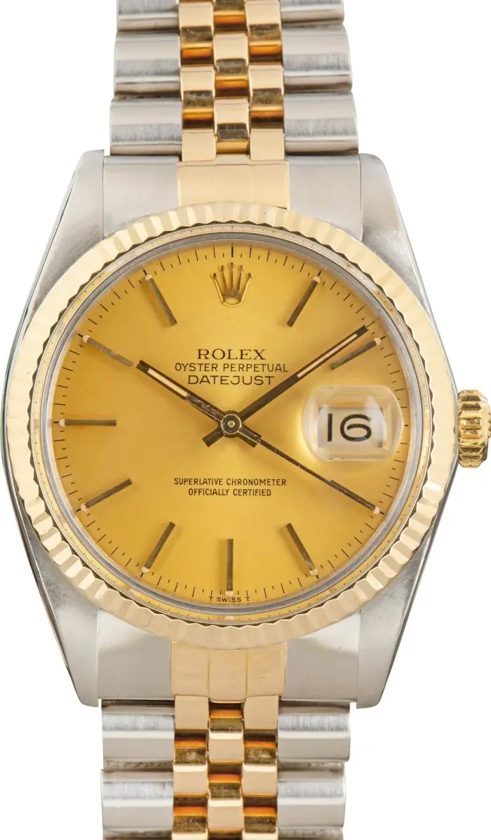 Cheapest Rolex Datejust 36 Champagne Dial Steel Gold 16013 - Image 2