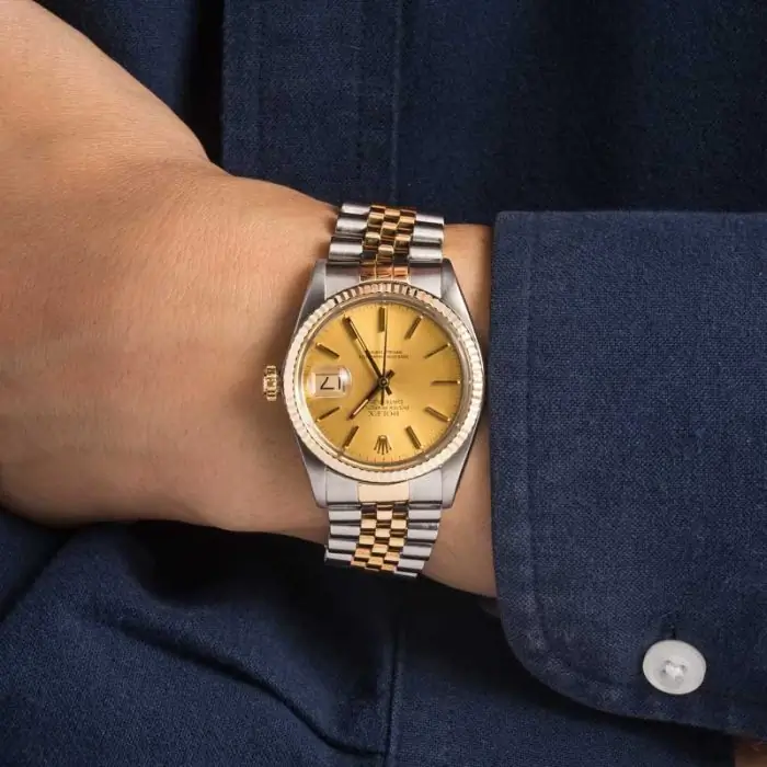Cheapest Rolex Datejust 36 Champagne Dial Steel Gold 16013 - Image 5