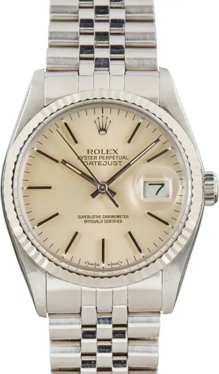 Cheapest Rolex Datejust 16014 Silver Dial 36mm Vintage Watch