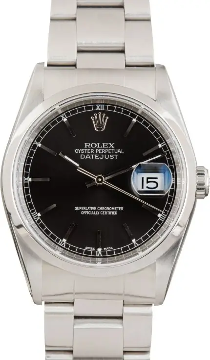 Cheapest Rolex Datejust 16200 Black Dial 36MM Super Clone