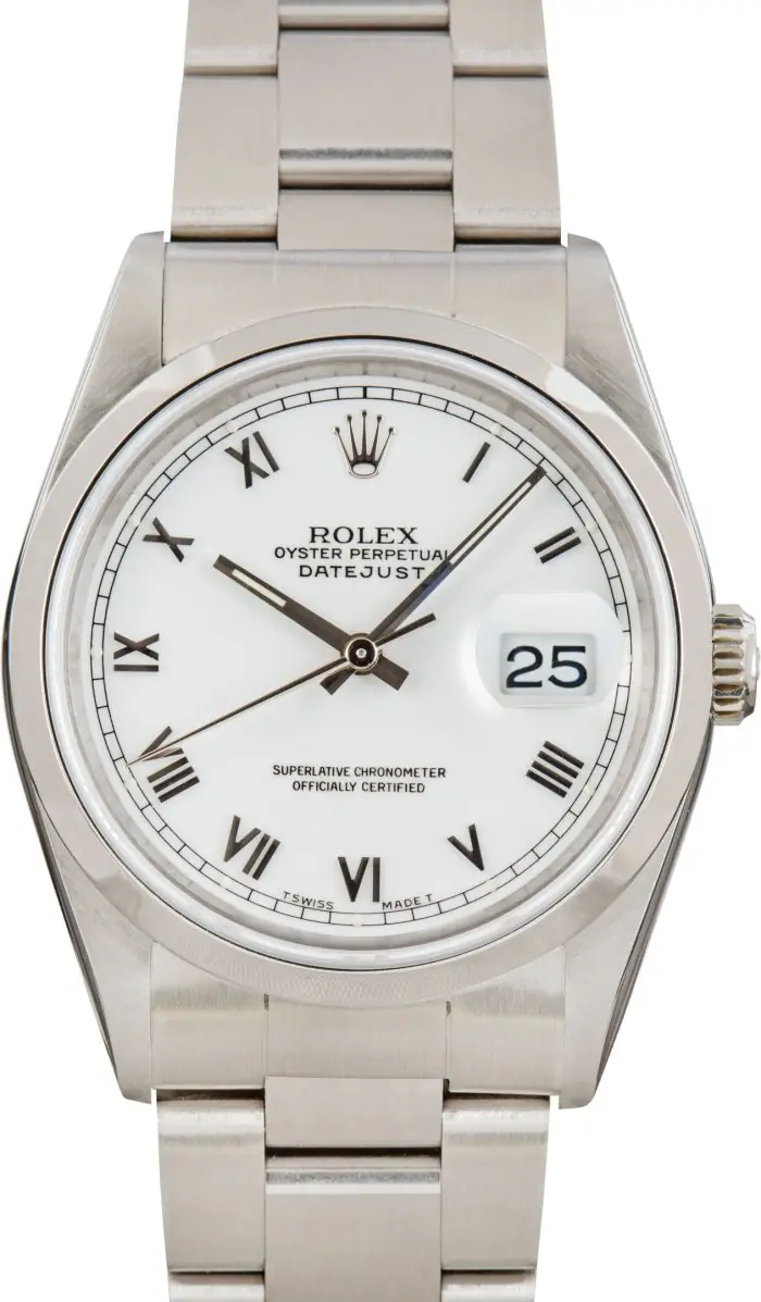 Cheapest Rolex Datejust 36 Steel 16200 White Roman Dial - Image 2