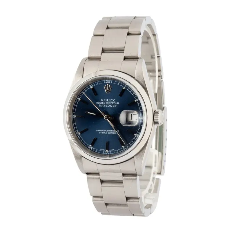 Cheapest Rolex Datejust 36 16200 Blue Index Dial Super Clone