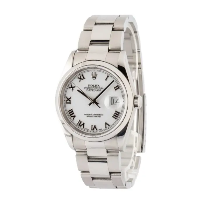 Clean Factory Supreme Rolex Datejust 36 16200 White Roman Dial - Image 3