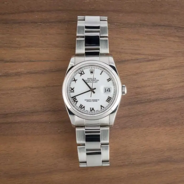 Clean Factory Supreme Rolex Datejust 36 16200 White Roman Dial - Image 6