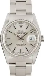 Clean Factory Supreme Rolex Datejust 16220 Silver Dial Clone