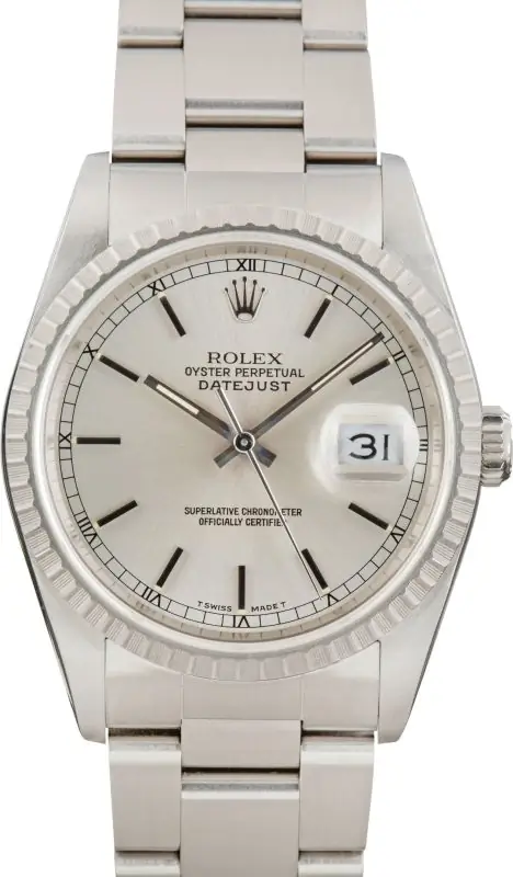 Clean Factory Supreme Rolex Datejust 16220 Silver Dial Clone
