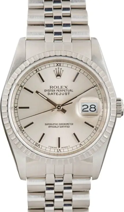 Clean Factory Supreme Rolex Datejust 36 16220 Silver Dial