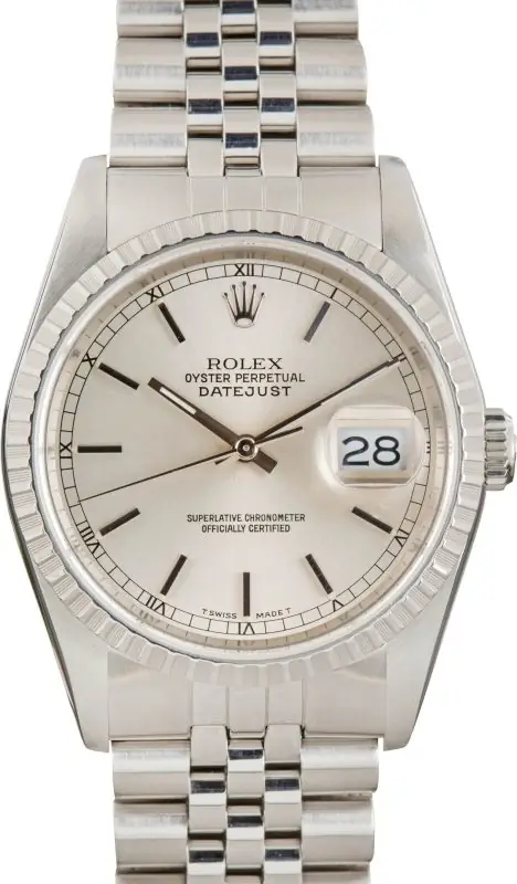 Clean Factory Supreme Rolex Datejust 36 16220 Silver Dial