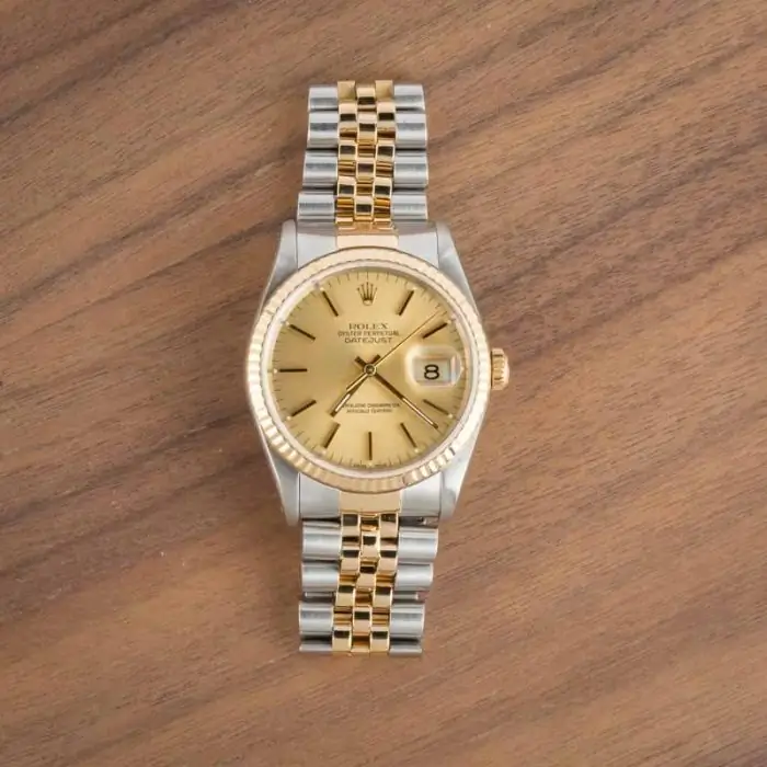 Cheapest Rolex Datejust 16233 Champagne Dial 36mm Steel Gold - Image 6