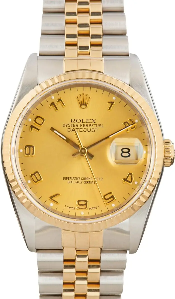 Cheapest Rolex Datejust 36 16233 Champagne Arabic Dial - Image 2