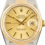 Cheapest Supreme Rolex Datejust 16233 Champagne 36mm Steel Gold