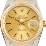 Cheapest Rolex Datejust 16233 Champagne Dial 36mm Steel Gold