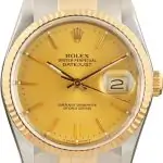Clean Factory Supreme Rolex Datejust 36 Champagne Index 16233