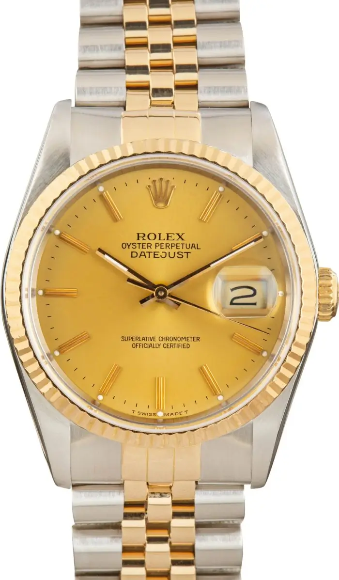 Clean Factory Supreme Rolex Datejust 36 Champagne Index 16233 - Image 2