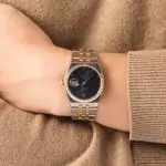 Cheapest Rolex OysterQuartz 17013 Blue Dial 36mm Steel Gold - Image 6