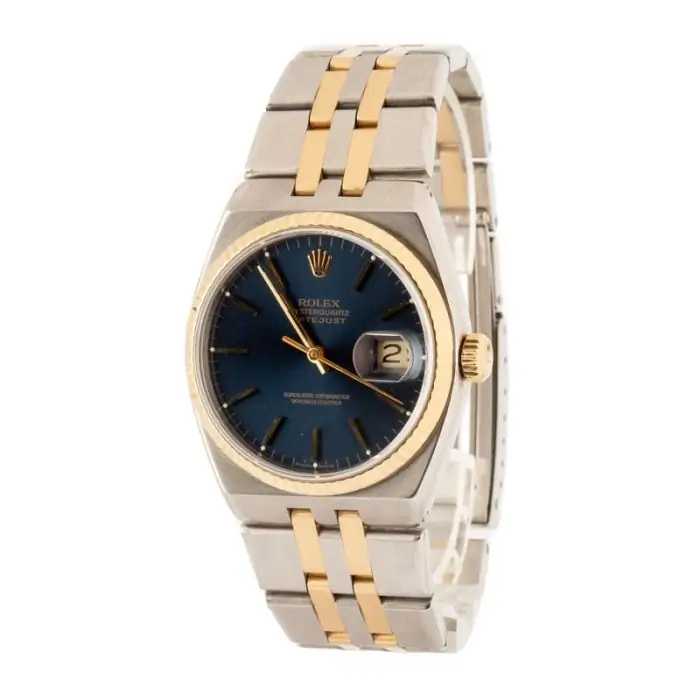 Cheapest Rolex OysterQuartz 17013 Blue Dial 36mm Steel Gold - Image 3
