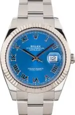 Cheapest Rolex Datejust 41 Blue Roman Dial Clean Factory Clone