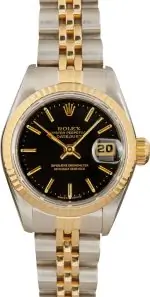 Cheapest Supreme Rolex Datejust Two-Tone 69173 Black Dial