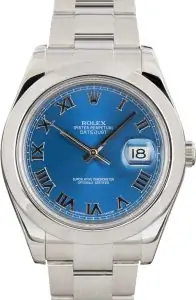 Cheapest Rolex Datejust II 116300 Blue Roman Dial 41mm