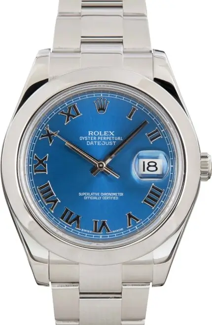 Cheapest Rolex Datejust II 116300 Blue Roman Dial 41mm