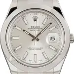 Clean Factory Supreme Rolex Datejust II 116300 Silver Superluminova