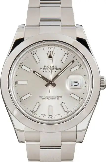 Clean Factory Supreme Rolex Datejust II 116300 Silver Superluminova