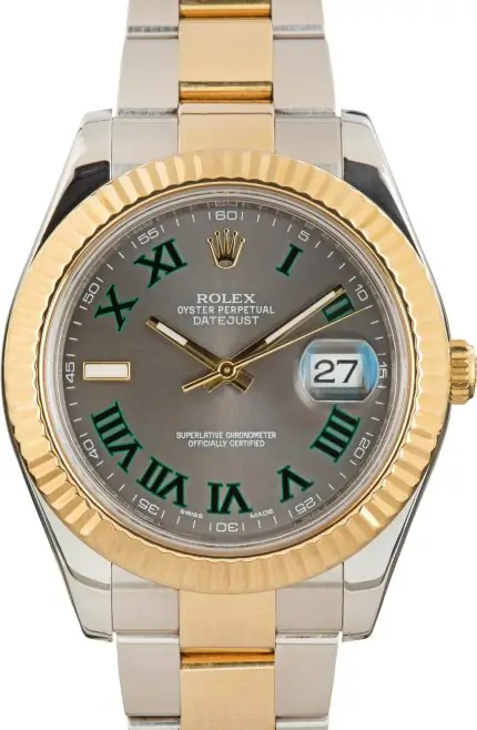 Clean Factory Supreme Rolex Datejust II 116333 Wimbledon Two-Tone