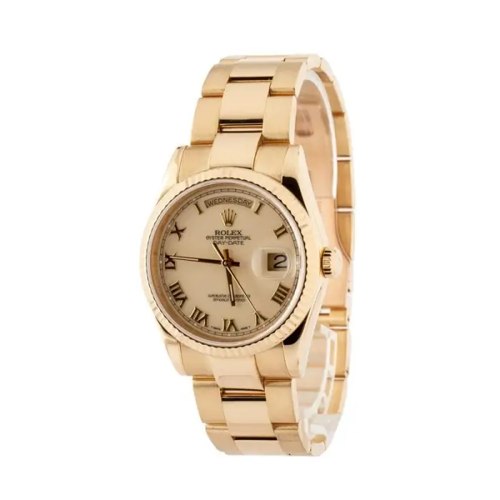 Cheapest Rolex Day-Date 36 Yellow Gold Ivory Roman Dial 2000 - Image 3