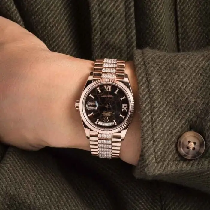 Clean Factory Supreme Rolex Day-Date 36 Rose Gold Diamond Dial - Image 5