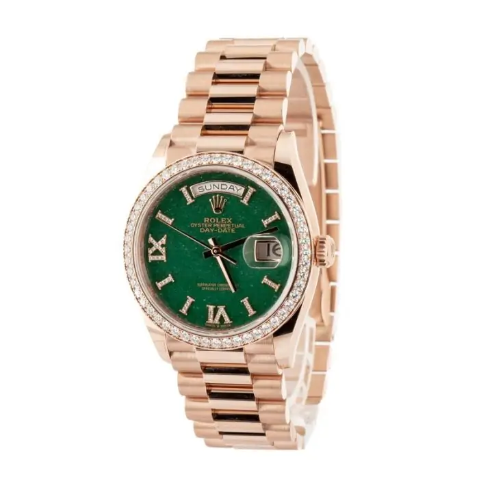 Clean Factory Supreme Rolex Day-Date 36 Rose Gold Green Dial - Image 3