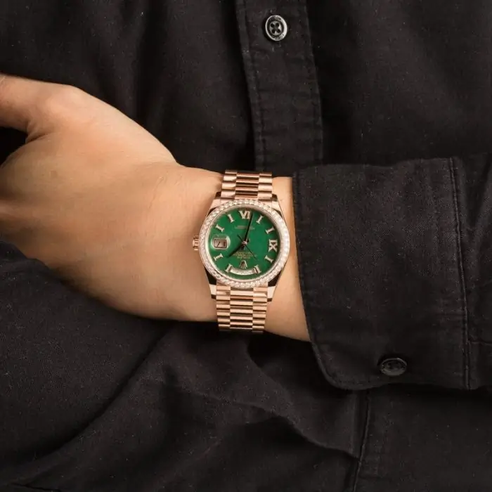 Clean Factory Supreme Rolex Day-Date 36 Rose Gold Green Dial - Image 5